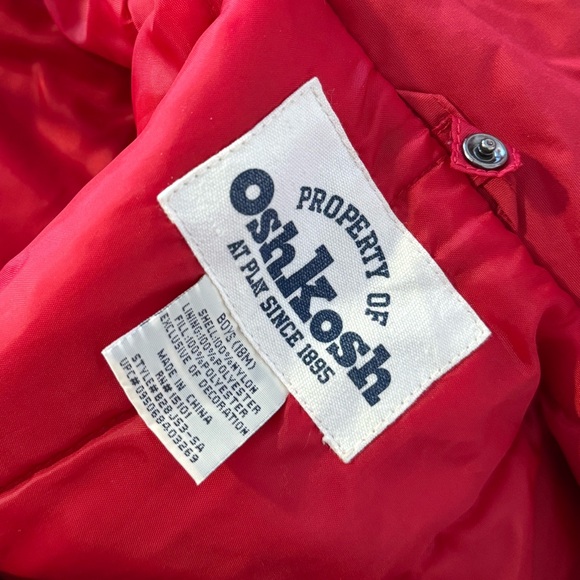 Vintage Oshkosh Red and Navy Multi-Layer Winter Coat - Picture 6 of 8